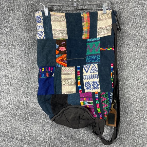 Pierre Cardin Handbags - Patchwork Backpack Tote Bag Colorful Hippie Hobo Boho Lined Sack Retro Cotton